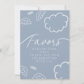 Invitation Little Piece of Heaven blue Favors Table Sign   (Dos)
