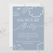 Invitation Little Piece of Heaven How Big Is Her Belly Blue (Dos)