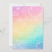 Invitation Little Piece of Heaven How Big Is Her BellyRainbow (Dos)