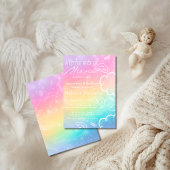 Invitation Little Piece of Heaven Rainbow baby shower