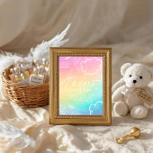 Invitation Little Piece of Heaven Rainbow Favors Table Sign