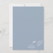 Invitation Little Piece of Heaven Thank You blue card (Dos)