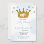 Invitation Little Prince Boy Baby Shower (Devant)