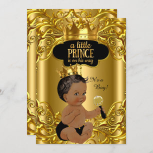 Invitation Little Prince est en route Baby shower Ethnic