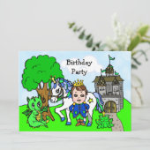 Invitation Little Prince Fairy Tale Anniversaire Fête (Debout devant)