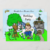 Invitation Little Prince Fairy Tale Anniversaire Fête (Devant / Derrière)