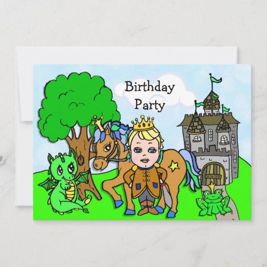 Invitation Little Prince Fairy Tale Anniversaire Fête (Devant)