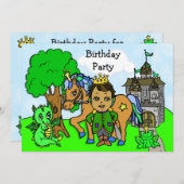 Invitation Little Prince Fairy Tale Anniversaire Fête (Devant / Derrière)