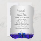 Invitation Little Prince Royal Blue Boy Baby shower 2 (Dos)