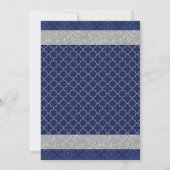 Invitation Little Prince Royal Blue et le Baby shower d'argen (Dos)