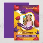 Invitation Little Princess Birthday Invite – Fairytale Crown  (Devant / Derrière)