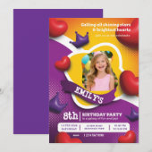 Invitation Little Princess Birthday Invite – Fairytale Crown  (Devant / Derrière)