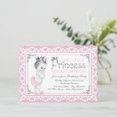 Invitation Little Princess Fête d'anniversaire (Debout devant)