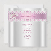 Invitation Little Princess First Birthday Party Photo 2 (Dos)