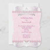 Invitation Little Princess Girl 1er anniversaire (Dos)