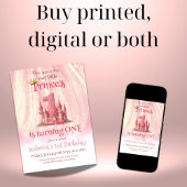 Invitation Little Princess Pink Castle 1er anniversaire