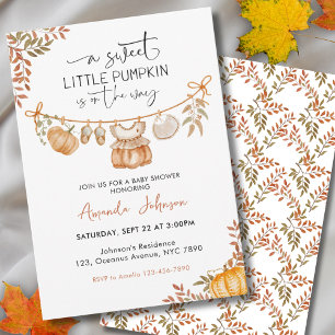 Invitation Little Pumpkin arrive bientôt Shower de bébé d'aut