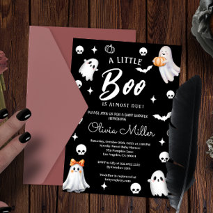 Invitation Little Pumpkin Boo – Baby Shower Halloween