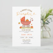 Invitation Little Pumpkin Carriage Baby Shower Invite (Debout devant)