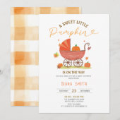 Invitation Little Pumpkin Carriage Baby Shower Invite (Devant / Derrière)