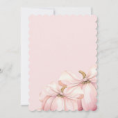 Invitation Little Pumpkin on the Way Pink Bow Baby Shower (Dos)