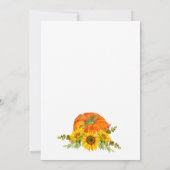 Invitation Little pumpkin orange fall floral baby shower (Dos)