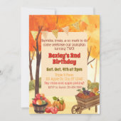 Invitation Little Pumpkin Two, Fall Watercolor Birthday (Devant)