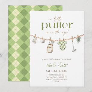 Invitation Little Putter arrive Baby shower golf pour bébé