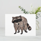 Invitation Little Raccoon (Debout devant)