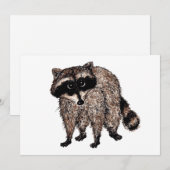 Invitation Little Raccoon (Devant / Derrière)