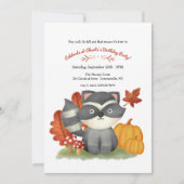 Invitation Little Raccoon fête d'anniversaire (Devant)