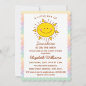 Invitation Little Rainbow Sunshine Baby shower neutre pour le (Devant)