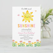 Invitation Little Ray of Sunshine Anniversaire de enfant Part (Debout devant)