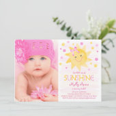 Invitation Little Ray of Sunshine Aquarelle Anniversaire (Debout devant)