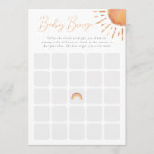 Invitation Little Ray of Sunshine Baby Bingo Jeu (Devant)