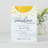 Invitation Little Ray of Sunshine Baby Boy Douche (Debout devant)