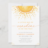 Invitation Little Ray of Sunshine Baby Shower (Devant)