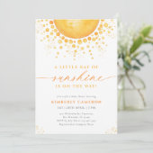 Invitation Little Ray of Sunshine Baby Shower (Debout devant)
