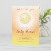 Invitation Little Ray of Sunshine Baby shower (Debout devant)