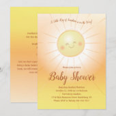 Invitation Little Ray of Sunshine Baby shower (Devant / Derrière)
