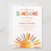 Invitation Little Ray of Sunshine Baby shower (Devant)