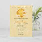 Invitation Little Ray of Sunshine Baby shower (Debout devant)