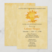 Invitation Little Ray of Sunshine Baby shower (Devant / Derrière)