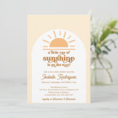 Invitation Little Ray Of Sunshine Boho Baby shower (Debout devant)