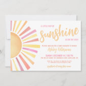 Invitation Little Ray Of Sunshine Boho Baby shower (Devant)