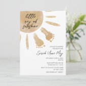 Invitation Little Ray of Sunshine Boho Baby shower (Debout devant)