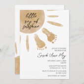 Invitation Little Ray of Sunshine Boho Baby shower (Devant / Derrière)