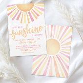 Invitation Little Ray Of Sunshine Boho Baby shower