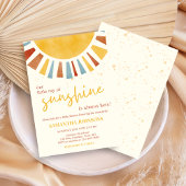Invitation Little Ray of Sunshine Boho Baby shower