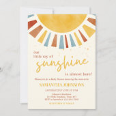 Invitation Little Ray of Sunshine Boho Baby shower (Devant)